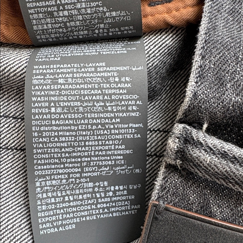 ZEGNA Roccia 5-Pocket 100% Cotton Slim City Fit Black Jeans, UEL 48A8, size 36NR - Picture 13 of 16